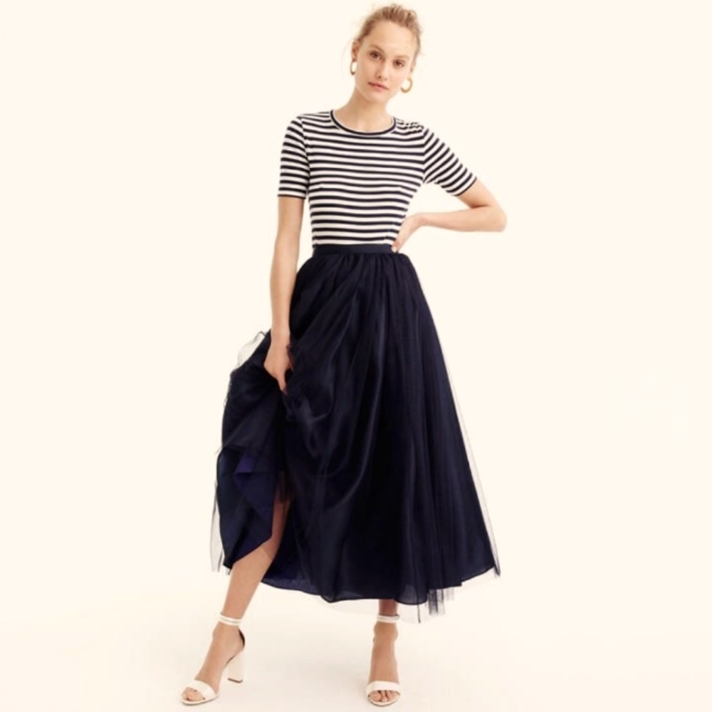 J. Crew Black Tulle Ball Skirt